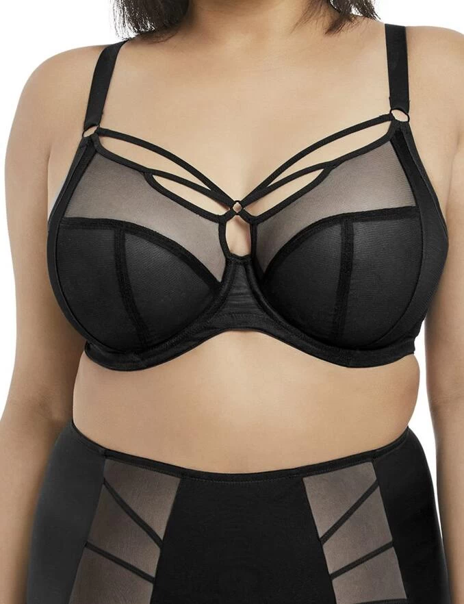 Elomi Sachi : Underwired Plunge Bra EL4350 - Black 1 Elomi Sachi : Underwired Plunge Bra EL4350 - Black
