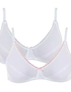 Royce My First Bra : 2 Pack Non Wired - White