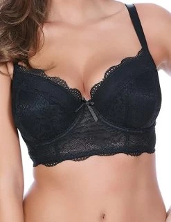 Freya Fancies: Padded Longline Bra AA1014 - Black