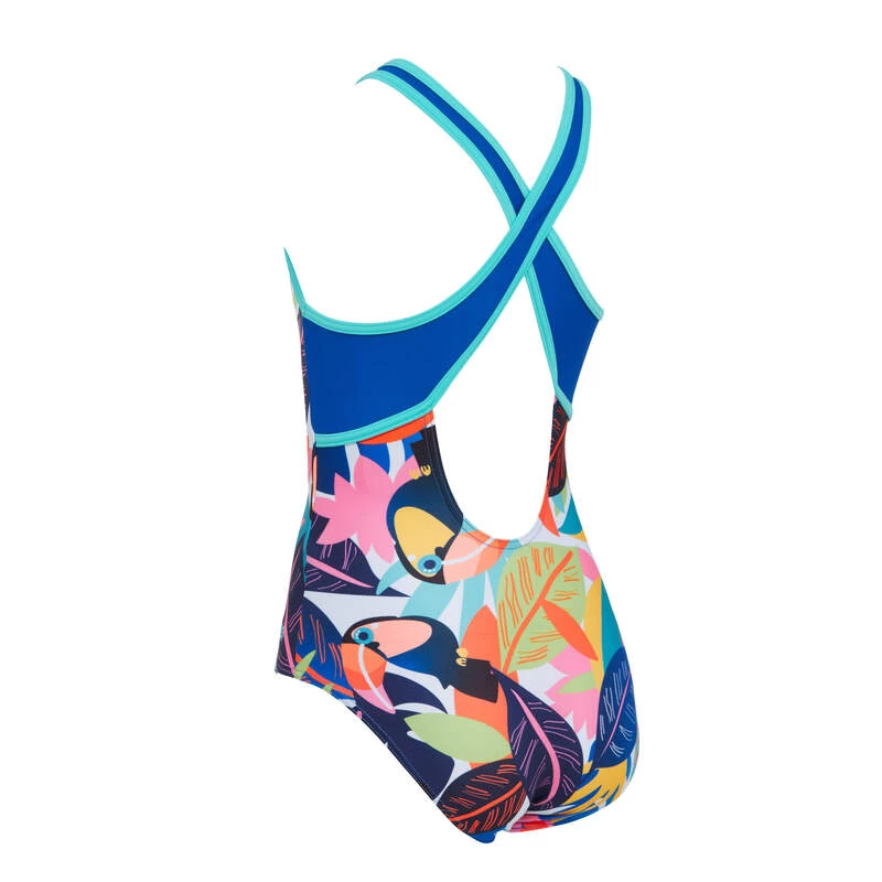 Zoggs GIRLS SPOT HI FRONT CROSSBACK ONE PIECE 2 Zoggs GIRLS SPOT HI FRONT CROSSBACK ONE PIECE - Image 2