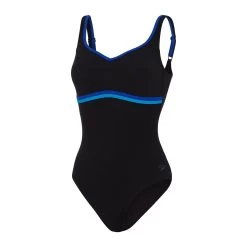 Speedo Womens Shaping ContourLuxe Swimsuit Black/Blue