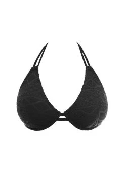 FREYA Sundance Halterneck Bikini Top - Black 5 FREYA Sundance Halterneck Bikini Top - Black -Lingerie Store BraForMe AS3971 BLK Freya Swim Sundance White Halter Bikini Top P