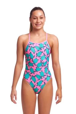 Funkita Girls Tie Me Tight One Piece Paddling Pink