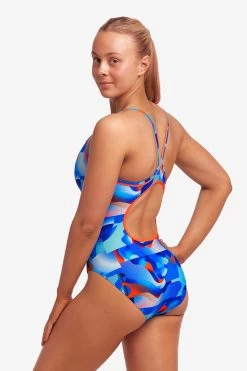 Funkita Ladies Diamond Back One Piece Battle Blue -Lingerie Store FS11L BATTLE BLUE 14
