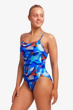 Funkita Ladies Diamond Back One Piece Battle Blue -Lingerie Store FS11L BATTLE BLUE 22