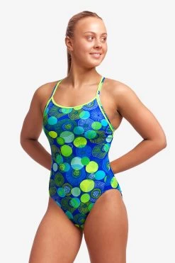 Funkita Ladies Diamond Back One Piece Blue Bottle -Lingerie Store FS11L BLUE BOTTLE 25