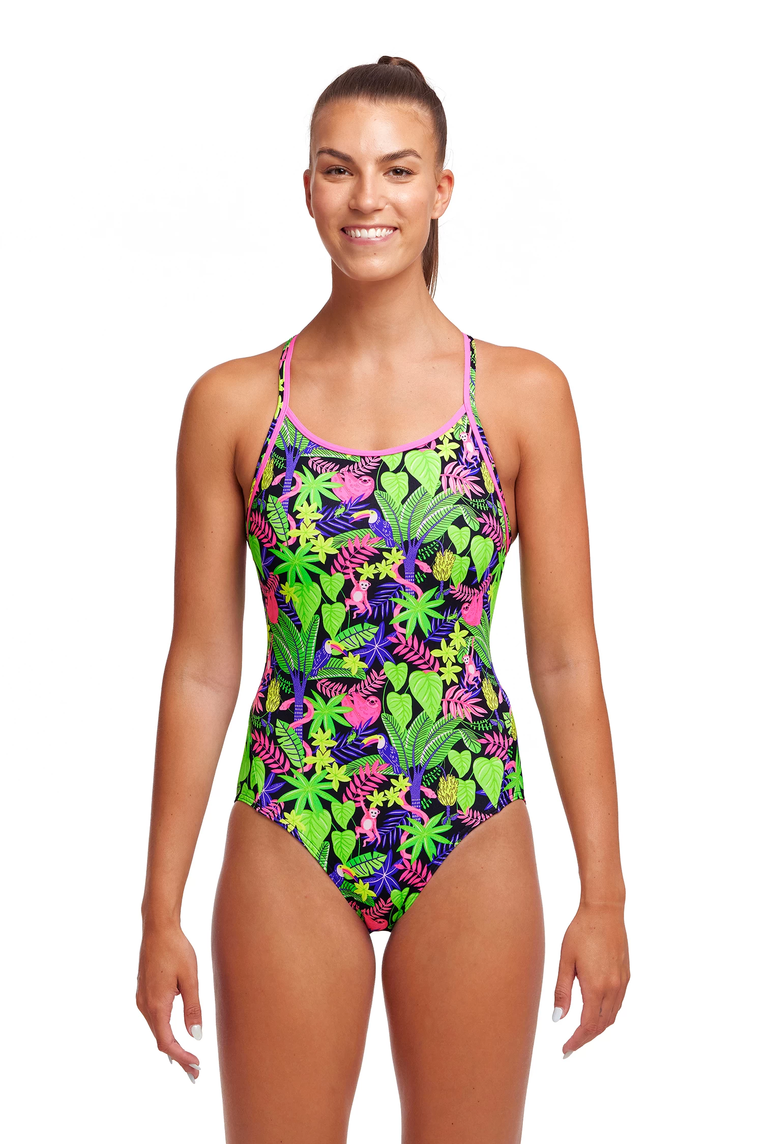 Funkita Ladies Diamond Back One Piece Sloth Slumber 1 Funkita Ladies Diamond Back One Piece Sloth Slumber