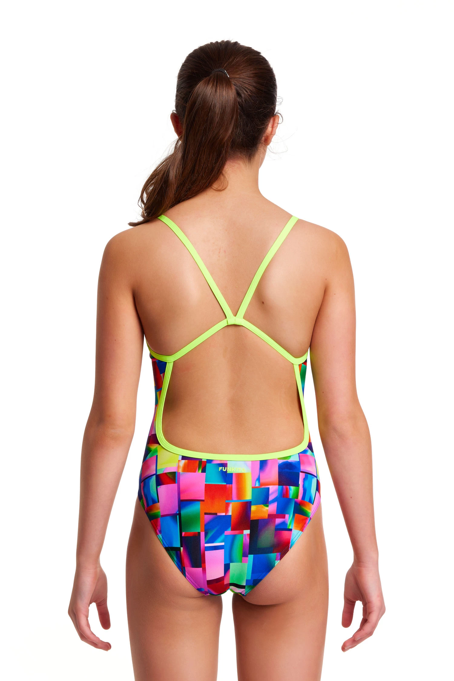 Funkita Girls Single Strap One Piece Patch Panels 3 Funkita Girls Single Strap One Piece Patch Panels - Image 3