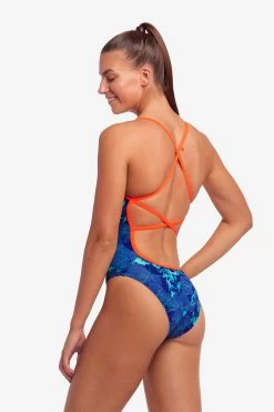 Funkita Ladies Strapped In One Piece Deep Blue -Lingerie Store FS38L DEEP BLUE 06