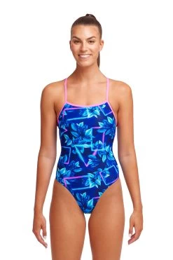Funkita Ladies Strapped In One Piece Leaf Laser