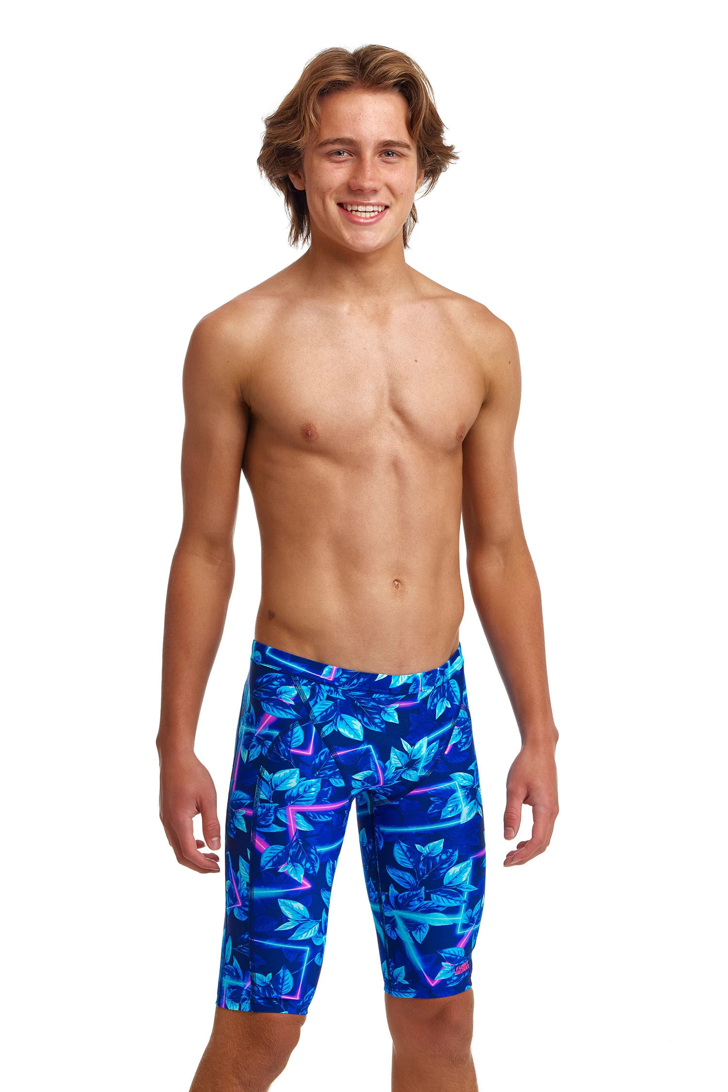 Funky Trunks Boy’s Training Jammers Leaf Laser 1 Funky Trunks Boy’s Training Jammers Leaf Laser