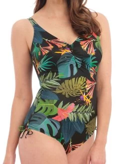 FANTASIE Monteverde V-Neck Swimsuit - Black 6 FANTASIE Monteverde V-Neck Swimsuit - Black -Lingerie Store braforme fs500730 blk fantasie swim monteverde black v neck swimsuit with adjustable leg s