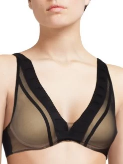 Accent Plunge Bra - Black