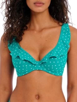 FREYA Jewel Cove High Apex Bikini Top - Marine