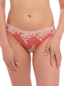 Wacoal Embrace Lace Bikini Brief -Lingerie Store braforme wa064391 631 wacoal lingerie embrace lace pink bikini brief f