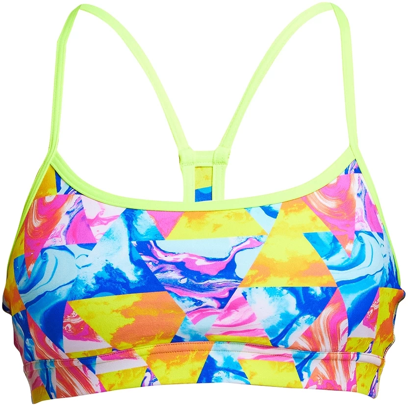 Funkita Ladies Swim Crop Top Swirl Stopper 1 Funkita Ladies Swim Crop Top Swirl Stopper