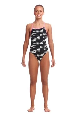 Funkita Girls Black Swan Tie Me Tight