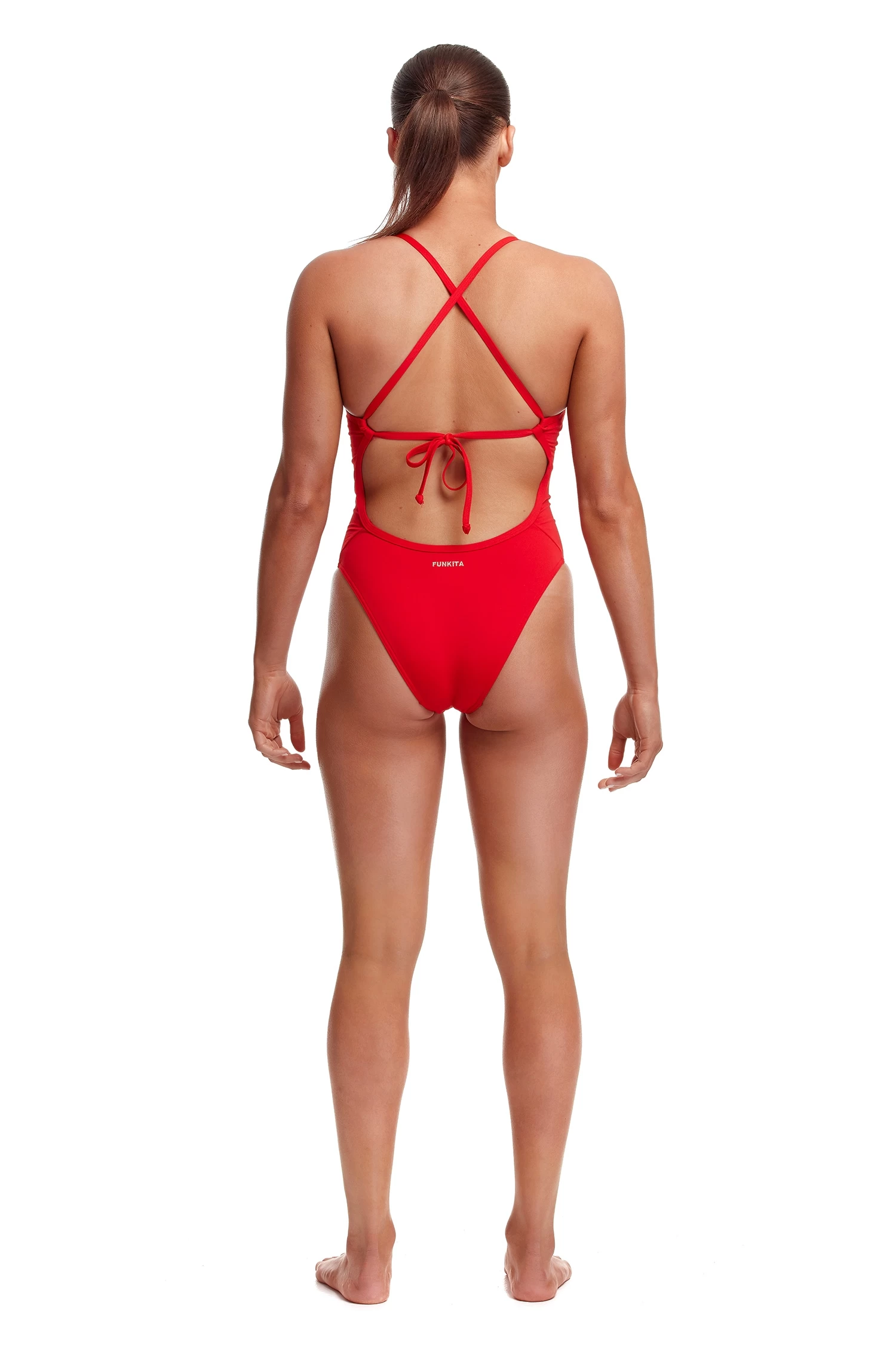 Funkita Ladies Tie Me Tight One Piece- Fire 2 Funkita Ladies Tie Me Tight One Piece- Fire - Image 2