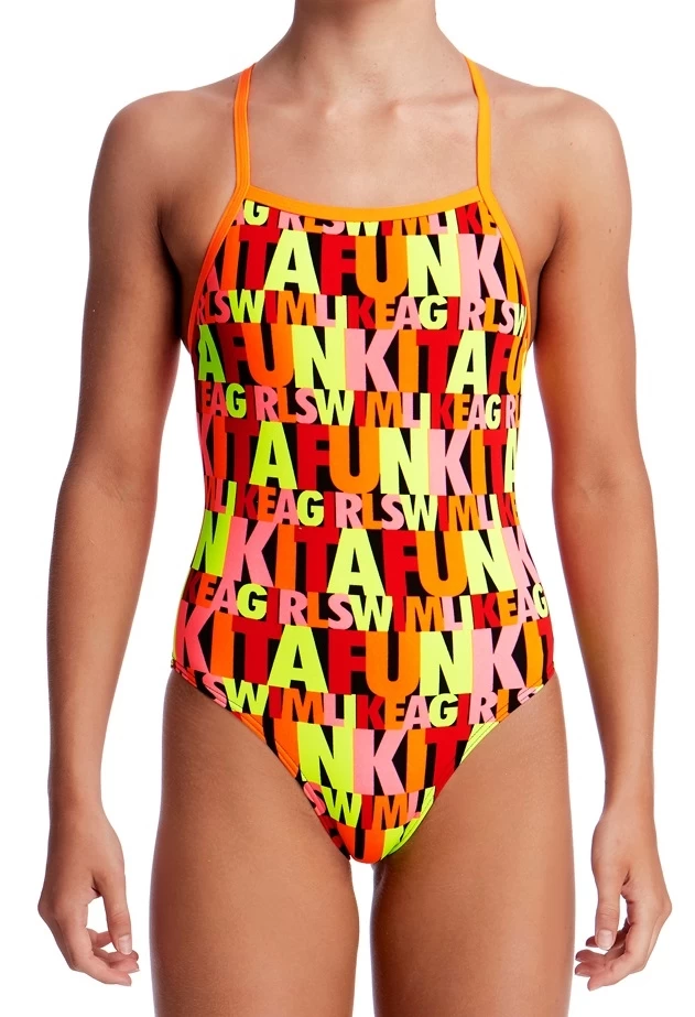 Funkita Girls Swim Girl Swim Strapped In 1 Funkita Girls Swim Girl Swim Strapped In